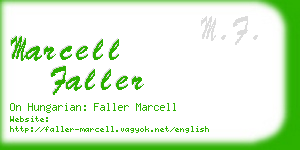marcell faller business card